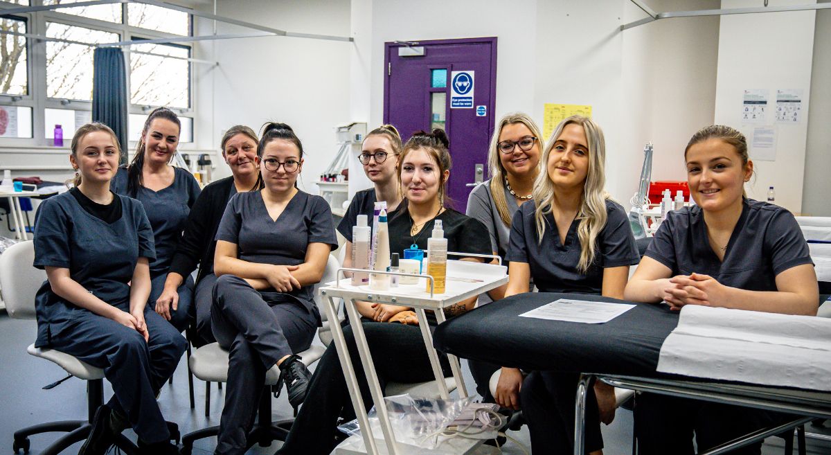 NVQ Level 2 Beauty Therapy students